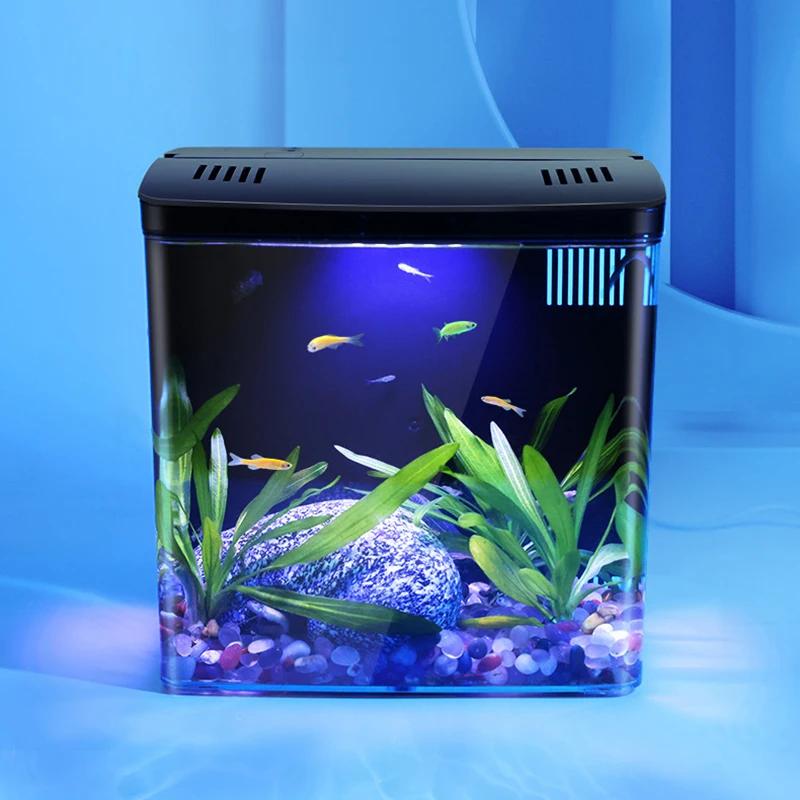 Réservoir de poissons salon petit mini réservoir Douyu ménage table réservoir écologique auto-circul