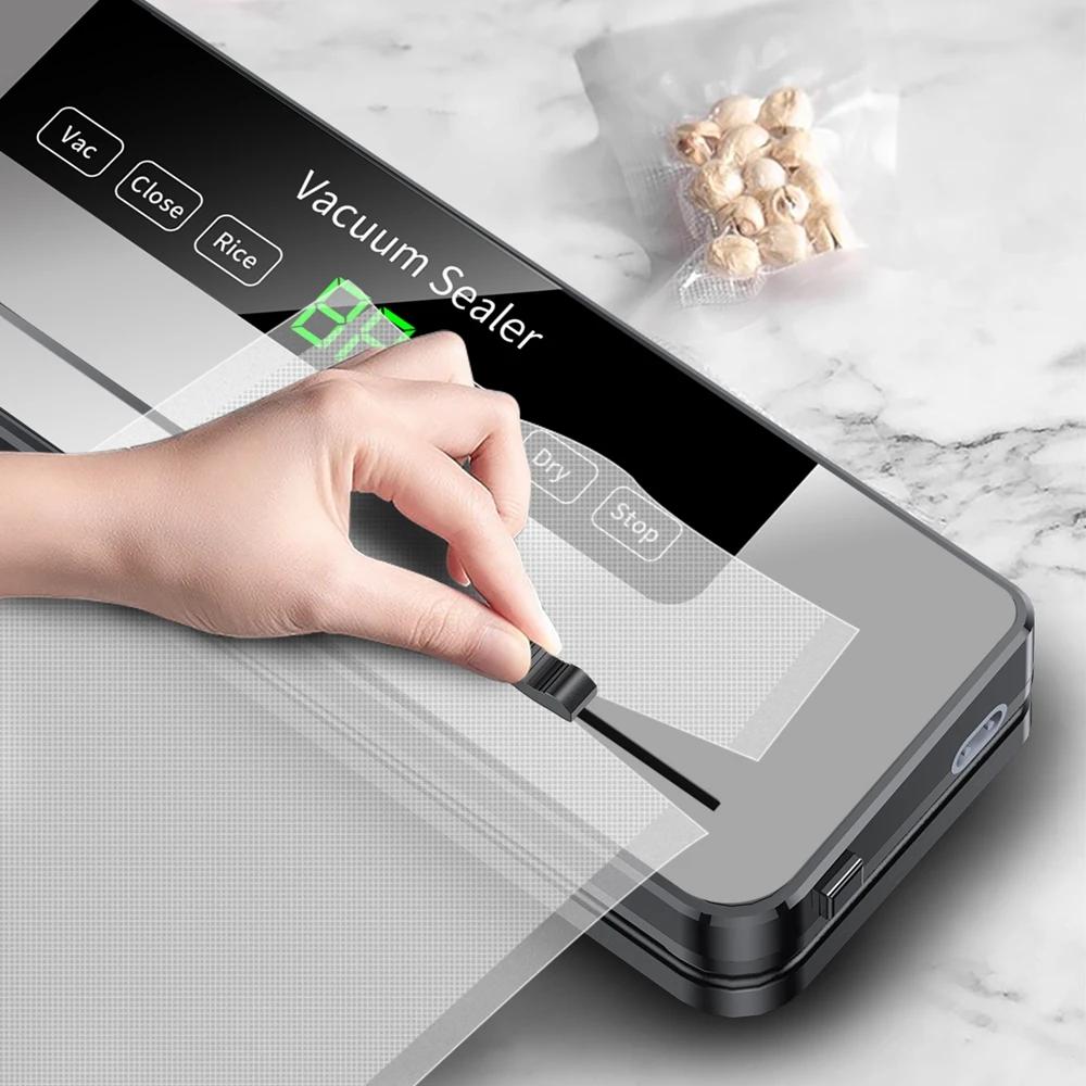 Machine à sceller sous vide automatique pour aliments, 220V, 5 Modes, sec et humide, avec 10 sacs, c