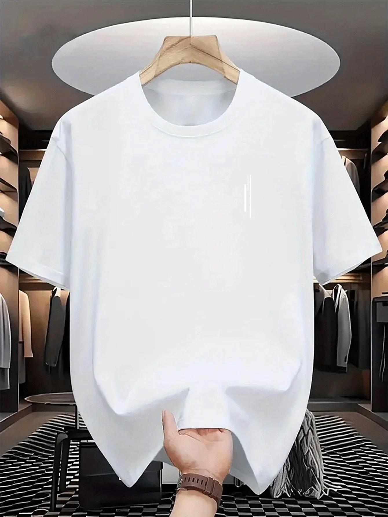 T-shirt à col rond pour homme, respirant et souple, haute élasticité, lavable, frais et confortable,