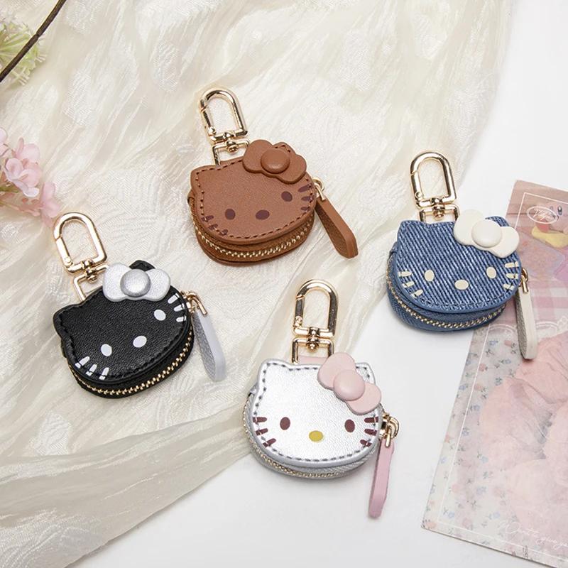 Porte-clés HelloKitty Manga personnalisé en cuir, pendentif pour sac, accessoires de mode, cadeau d'