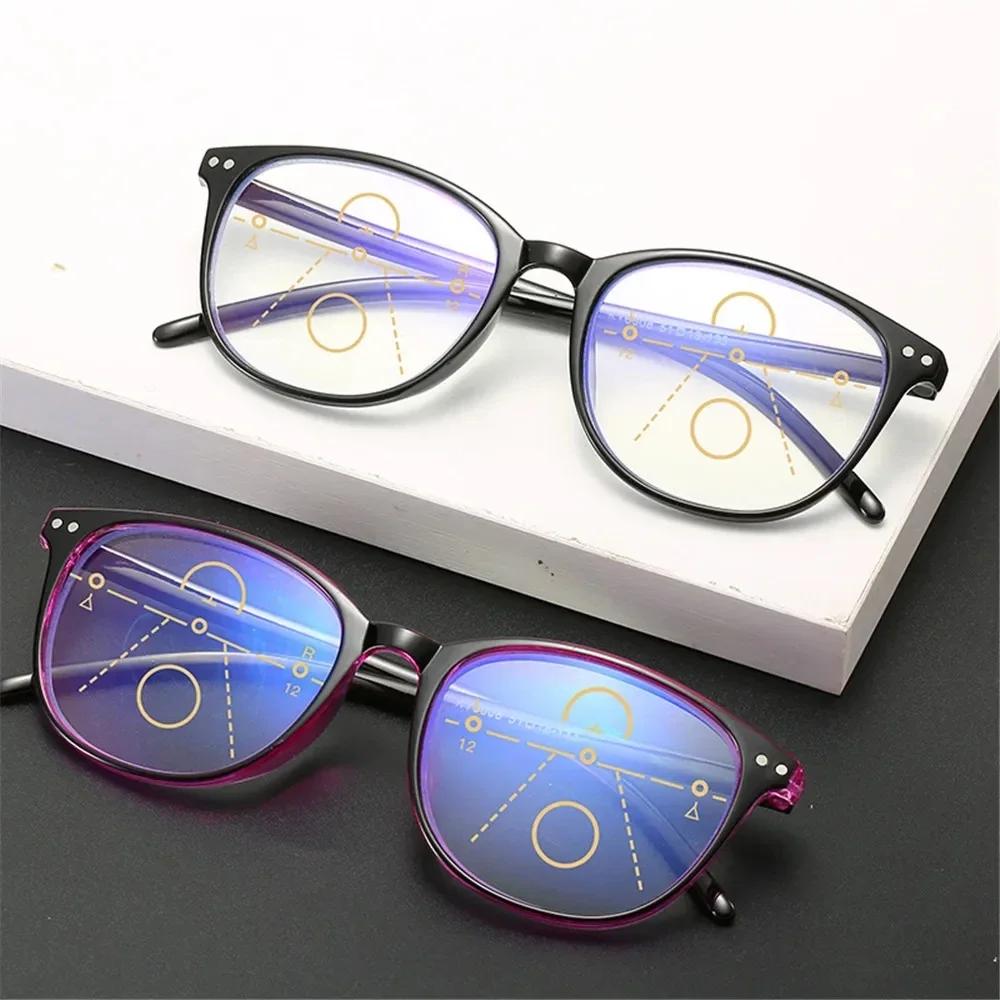 Lunettes de lecture multifocales progressives 3 en 1 pour femmes, faciles à regarder de loin et de p