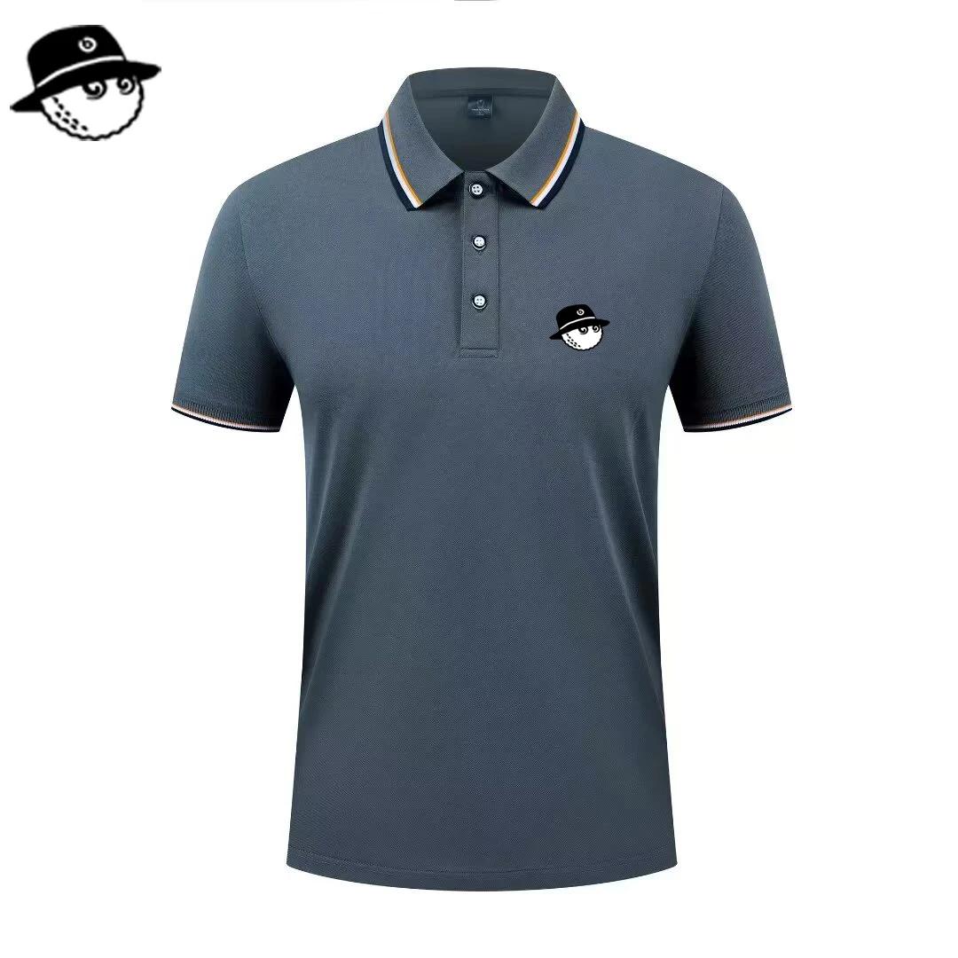 Polo pour homme, mode été, coupe slim, manches courtes, 100% polyester, décoration de poche factice,