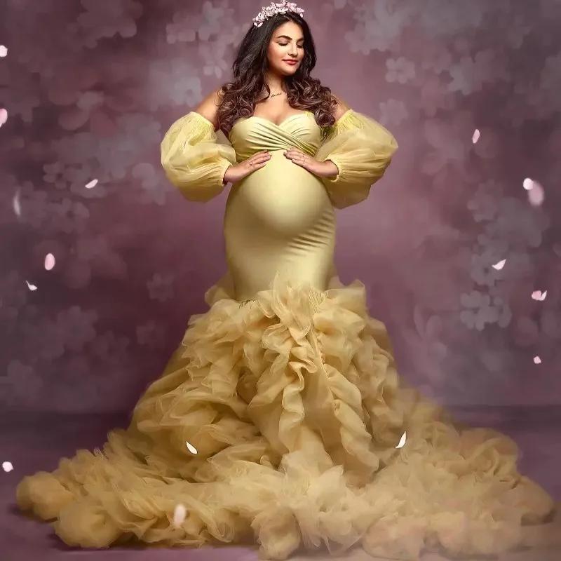 Robe de maternité sirène-robe définissante à la taille en maille douce avec ourlet évasé-robe de pho