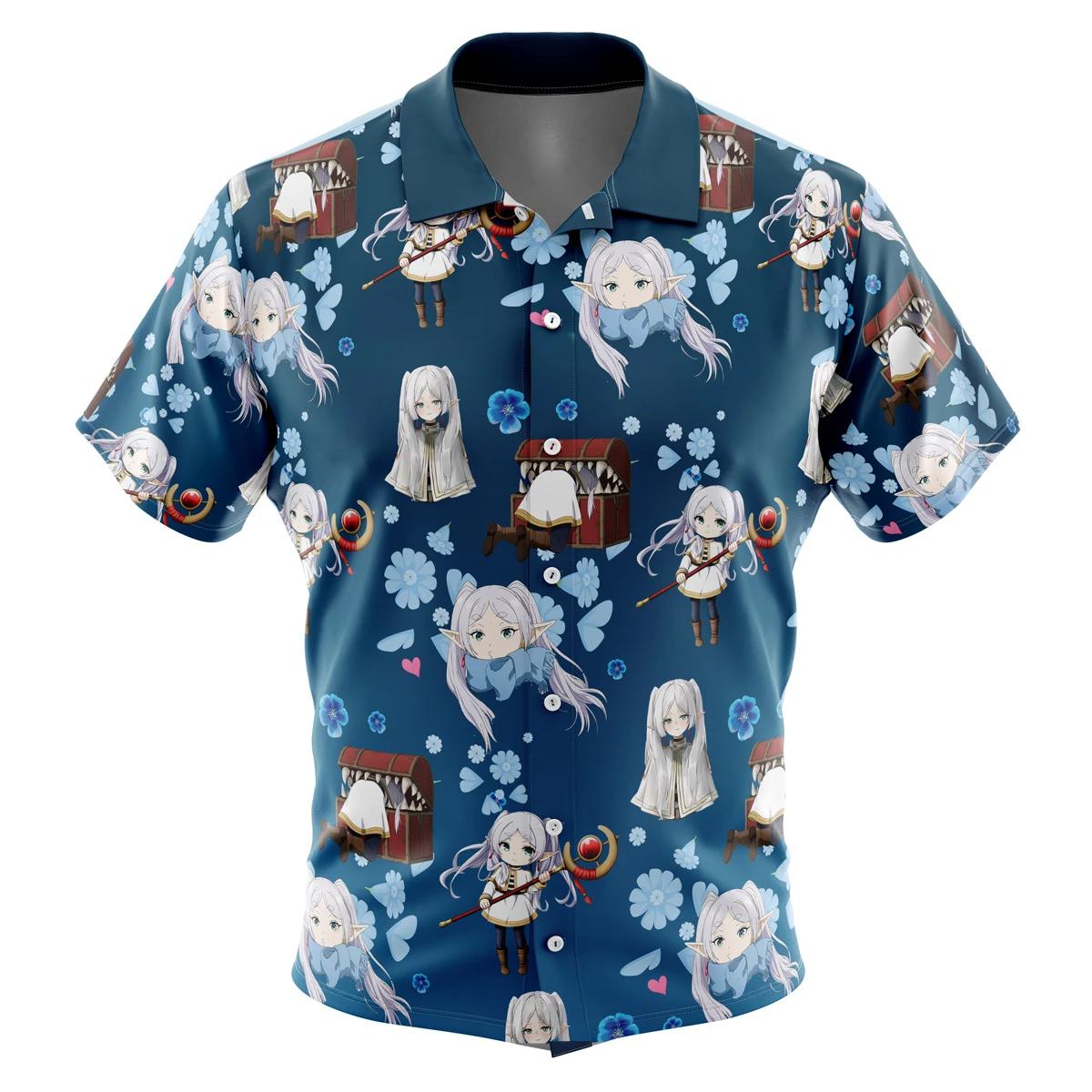 Frieren-Chemise Hawaïenne à lèvent pour Homme, Motif Beyond 150.'s End, Tendance de la Mode, Respira