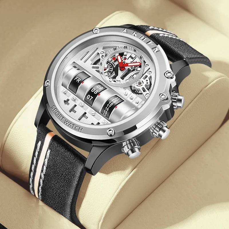 Montre à Quartz électronique de luxe pour hommes montres d'affaires hommes créatifs montre-bracelet 