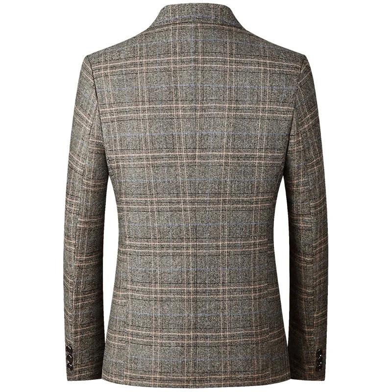 Blazer Homme Tendance Rayé avec Poches, Veste Décontractée Chic pour Homme, Col Rabattu Vintage, Man
