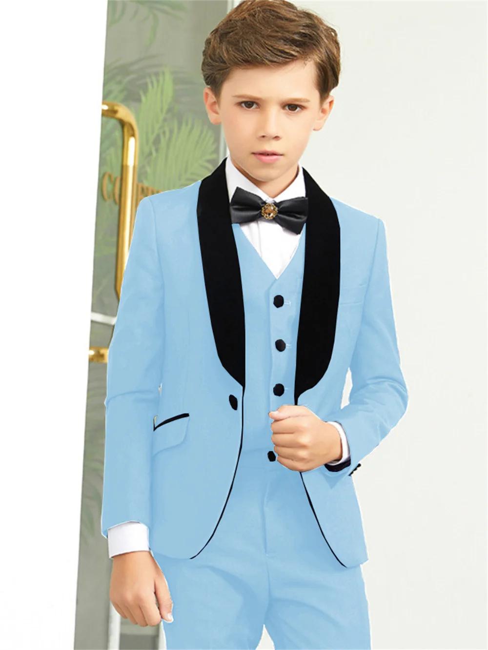 Txjojn offre spéciale châle revers enfants costumes veste gilet pantalon 3 pièces, livraison rapide 
