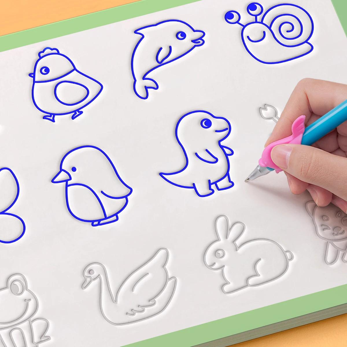 Livre de dessin à rainure pour enfants de 3 à 14 ans, livre de dessin à rainure pour enfants de la m