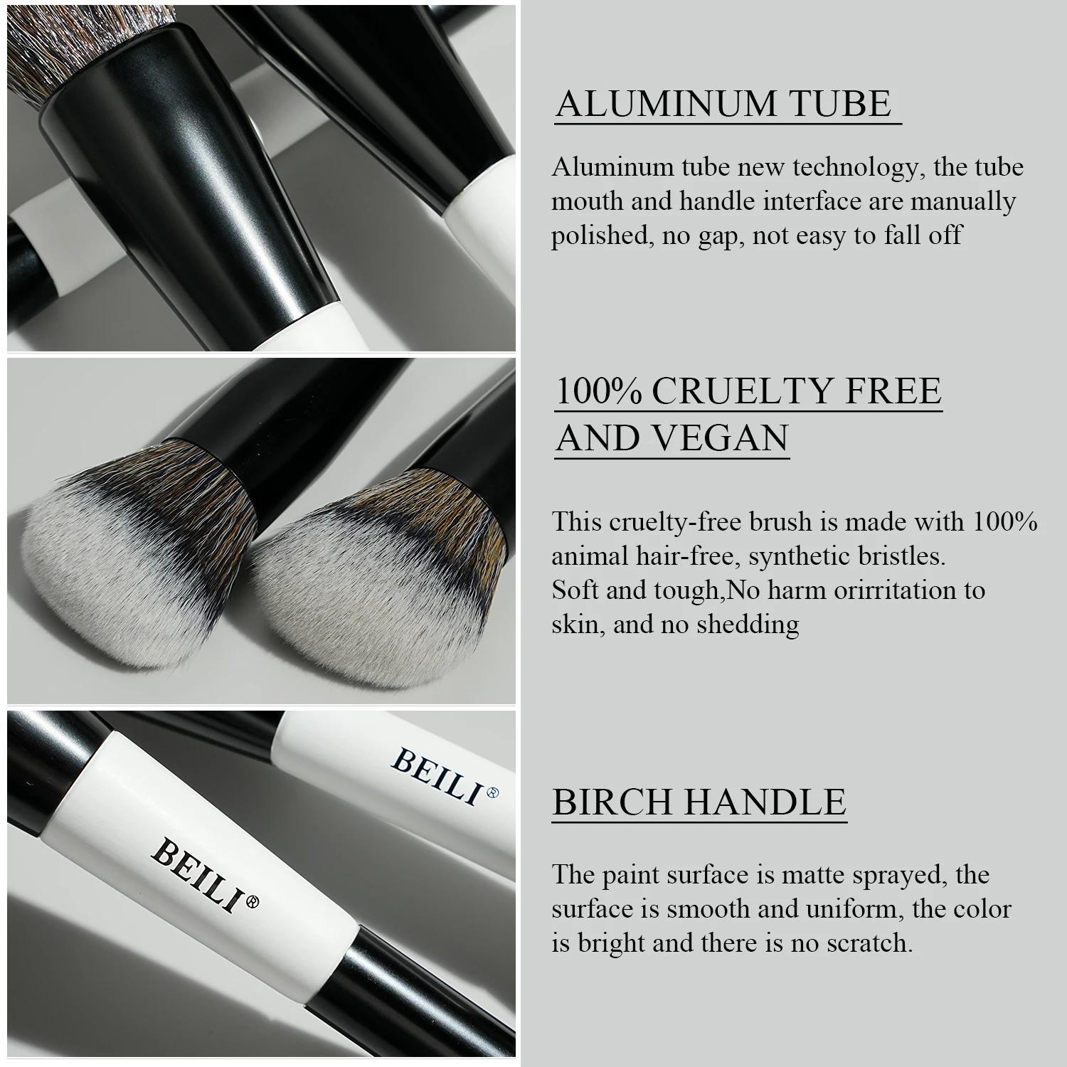BEILI – ensemble de pinceaux de maquillage professionnels à double extrémité, 12 pièces, pour Contou