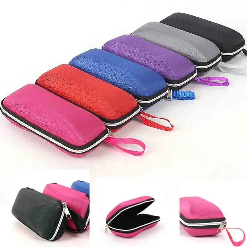 Nouveau étui à lunettes à fermeture éclair en nid d'abeille étui à lunettes de soleil portable sac à