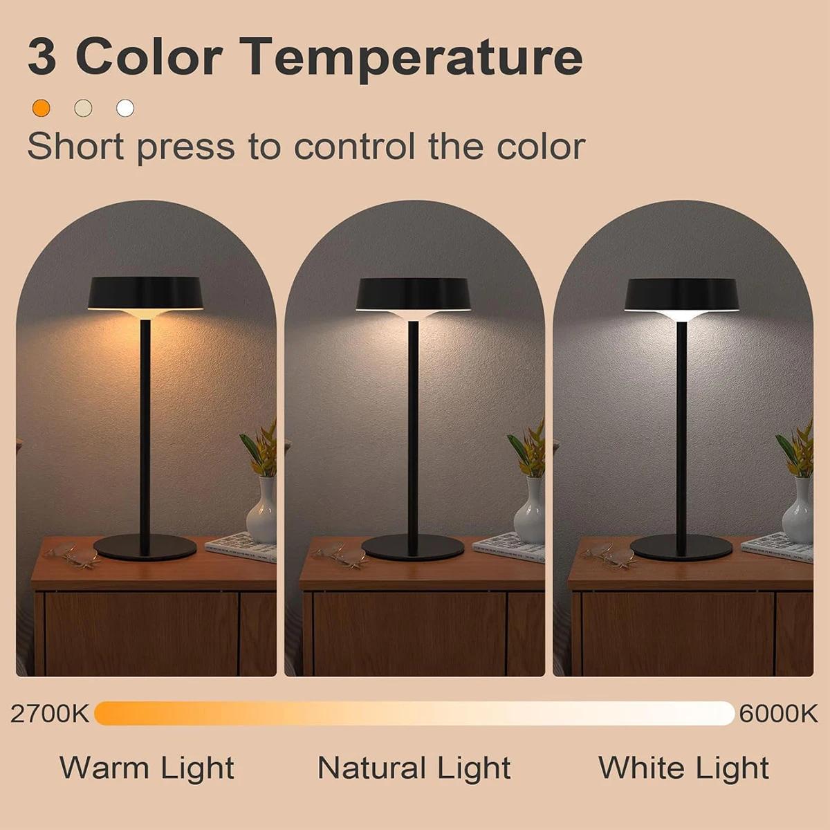 Lampes de Table solaires d'intérieur et d'extérieur, étanches, sans fil, rechargeables, à intensité 
