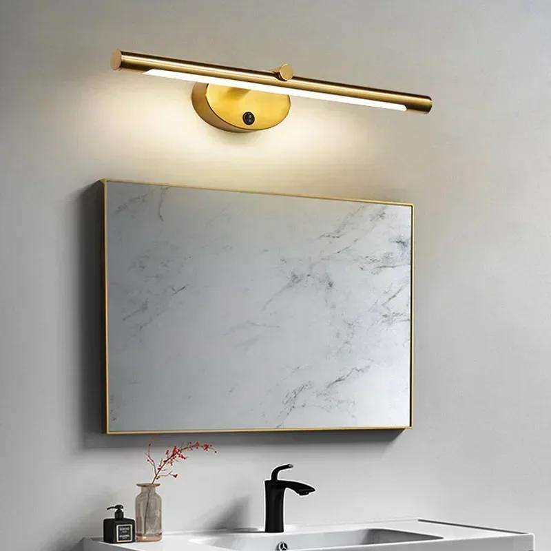 Applique murale d'intérieur LED moderne pour miroir de salle de bains, applique murale minimaliste a