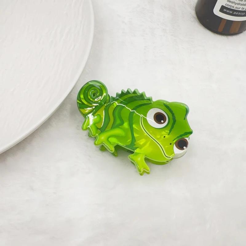 1pc nouveau dessin animé mignon dinosaure vert lézard pince à cheveux arrière de la tête pince à che