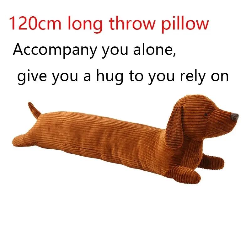 Oreiller en peluche chien teckel, coussin en peluche doux et durable, oreiller animaux pour canapé, 