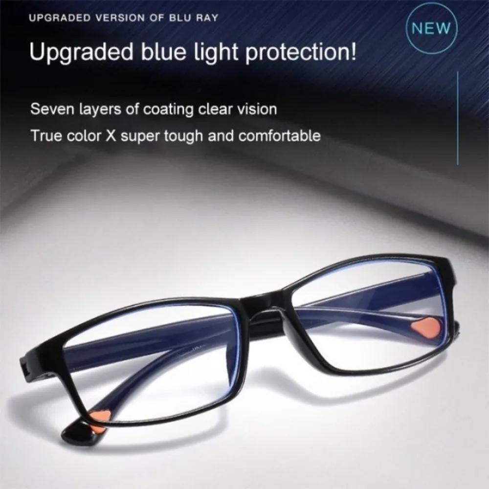 Lunettes de lecture HD anti-lumière bleue pour hommes et femmes, lunettes de lecture portables ultra