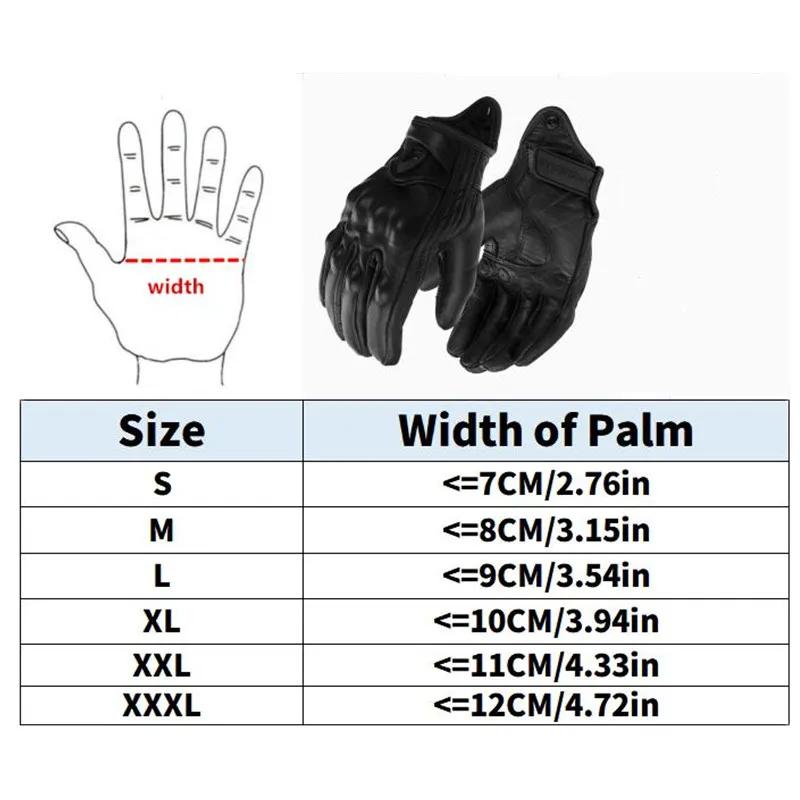 Gants de moto en cuir pour hommes et femmes, écran tactile, carbone, cyclisme, moteur, hiver, Hurbik