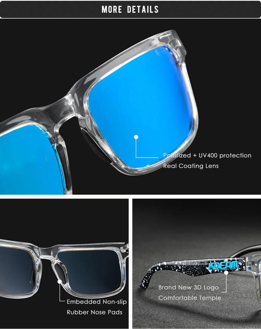 2025 Kdeam lunettes de soleil polarisées de haute qualité pour femmes hommes mode unisexe marque pop