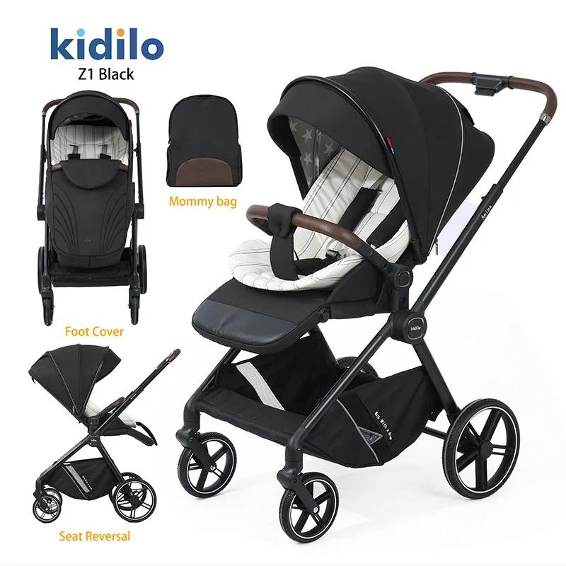 Poussette pour bébé assise et allongée, légère, pliable, haute vue, absorbant les chocs, poussette p