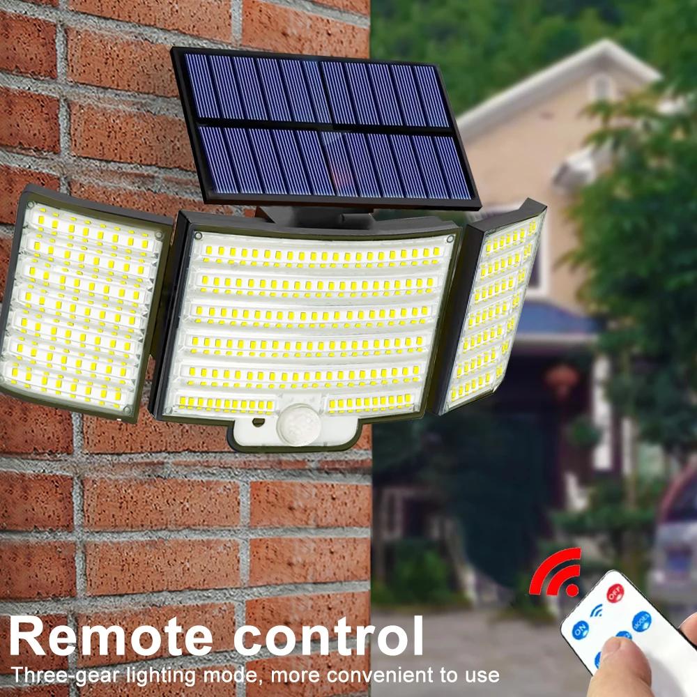 234LED lumières extérieures solaires capteur de mouvement Super lumineux lumières d'inondation solai