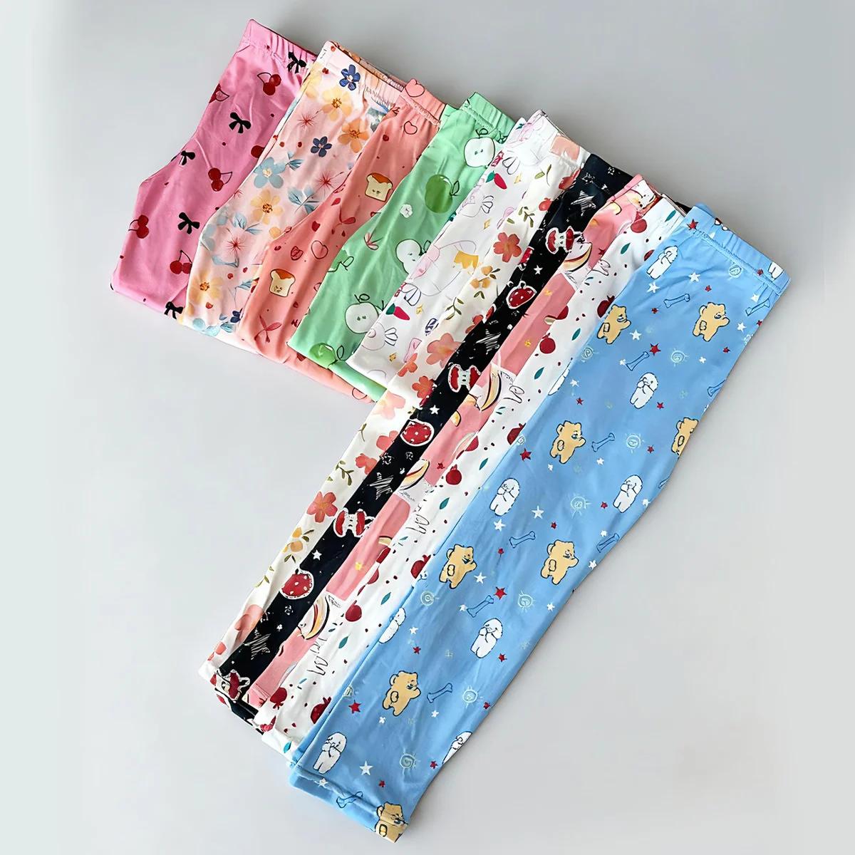 Lot aléatoire de 5 leggings imprimés pour filles pour le printemps, l'automne et le début de l'hiver