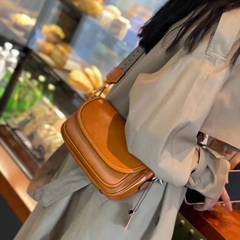 Sac à main en cuir de vache naturel pour femmes, sacs à bandoulière de bonne qualité pour les déplac
