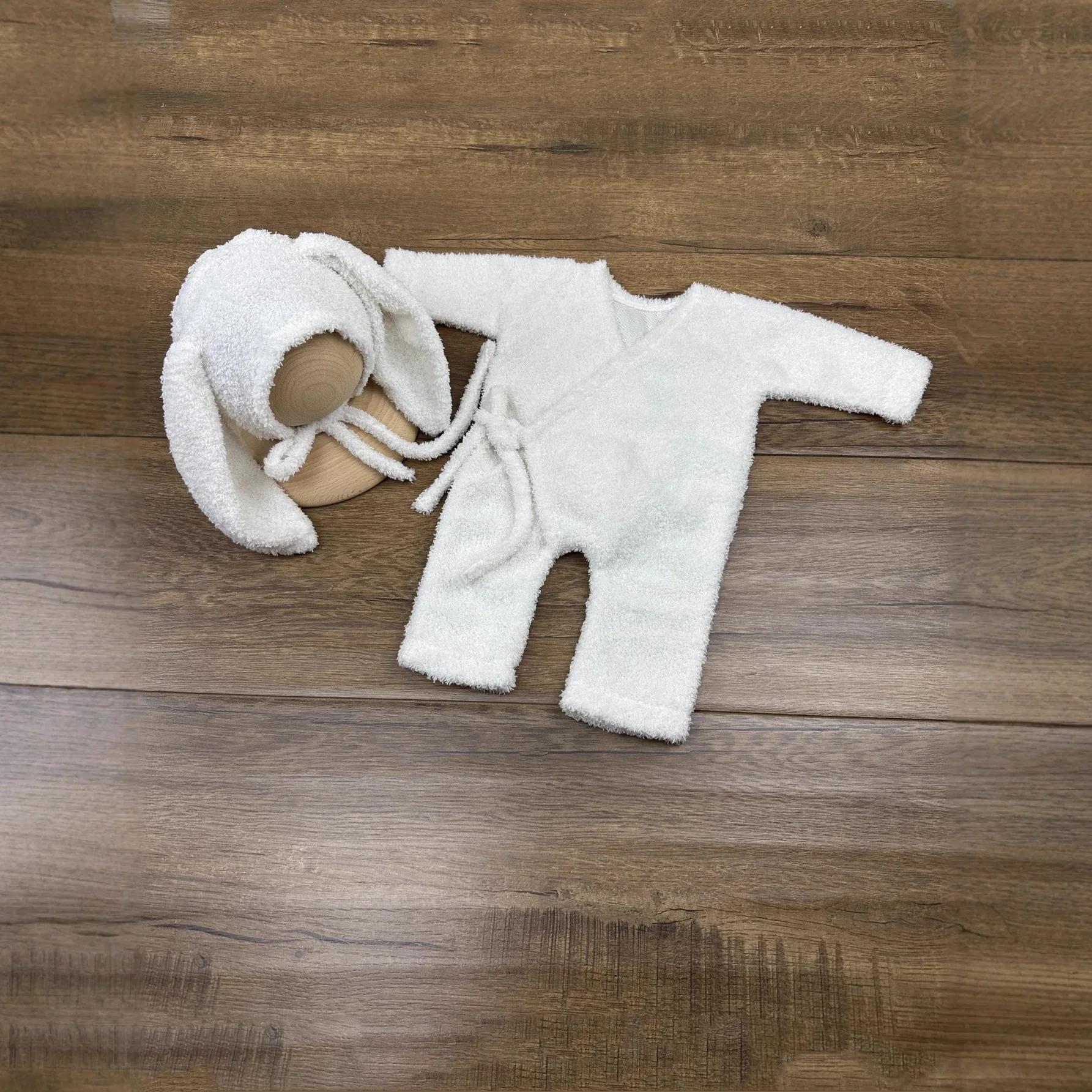 Tenue lapin bébé 0-12 mois - Accessoire photo nouveau-né pour séances photos mignonnes