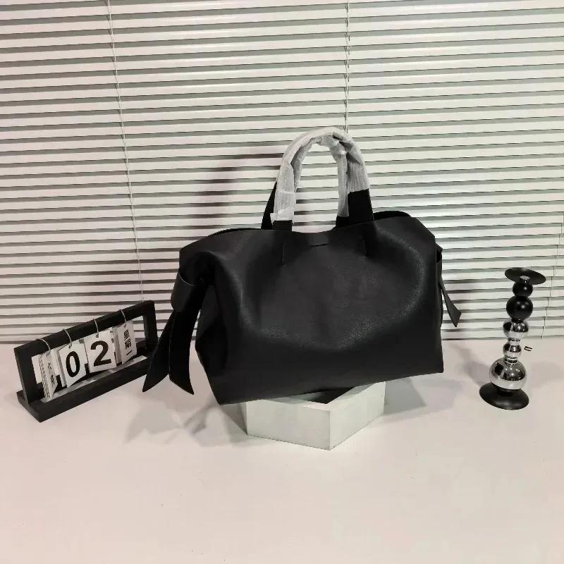 Sac à main tendance en cuir véritable, sac bandoulière, sac seau portable pour trajets quotidiens / 