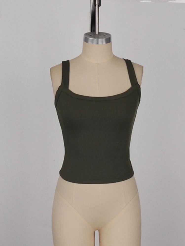 Débardeur Femme Col Basse à Bretelles Croisées Uni Extensible Moulant Sexy Midnight Hottie pour Fête