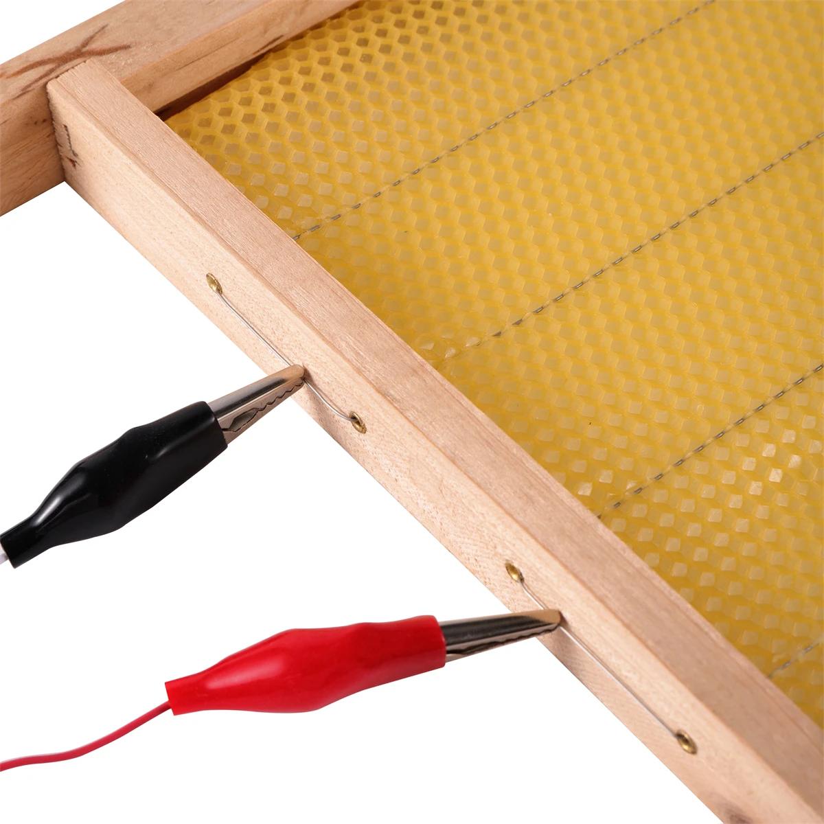 1 ensemble d'unité de chauffage de ruche électrique intégrée, cadre de ruche électrique intégré pour