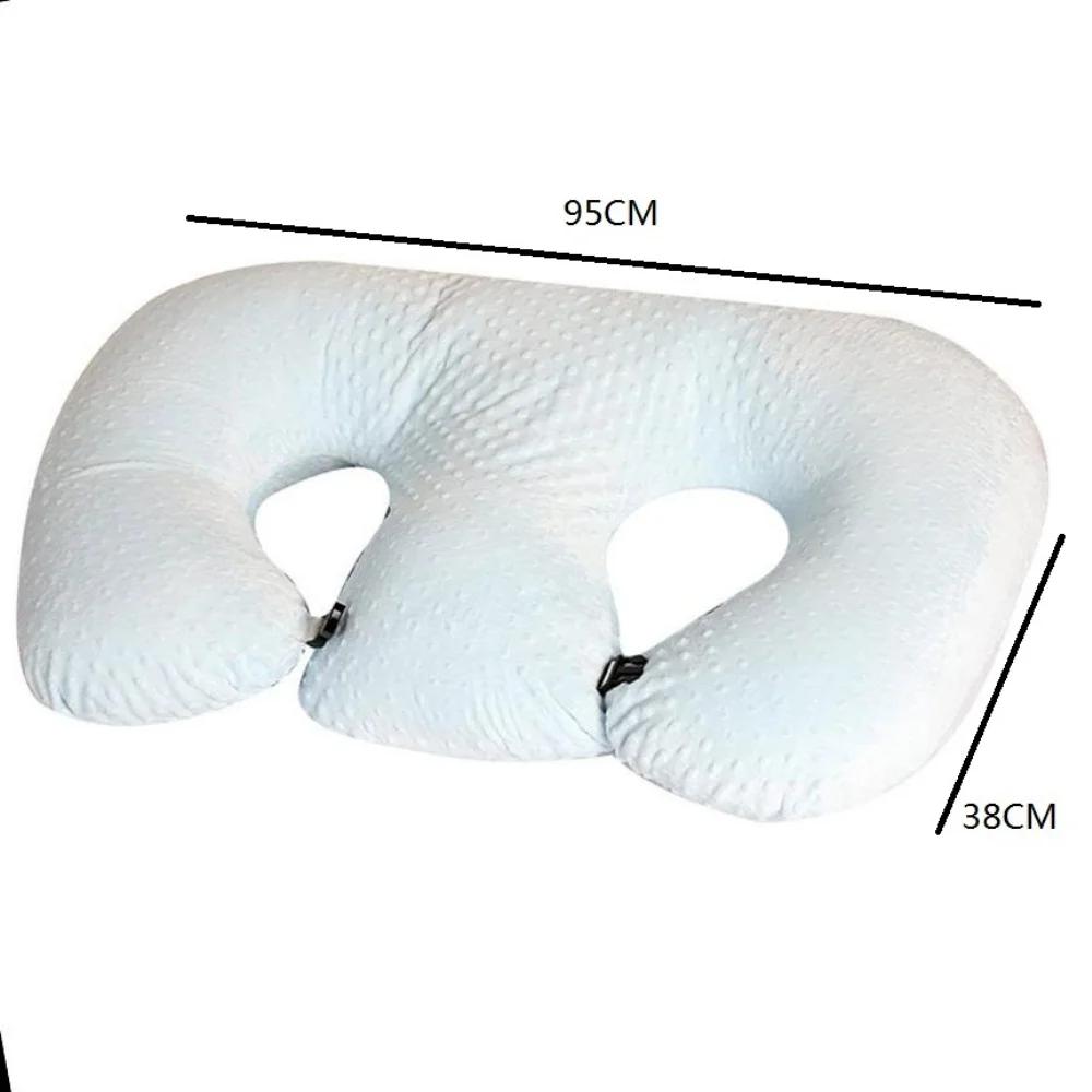Coussin d'Allaitement Amovible pour Jumeaux, Doux, Anti-crachat de Lait, Multifonctionnel