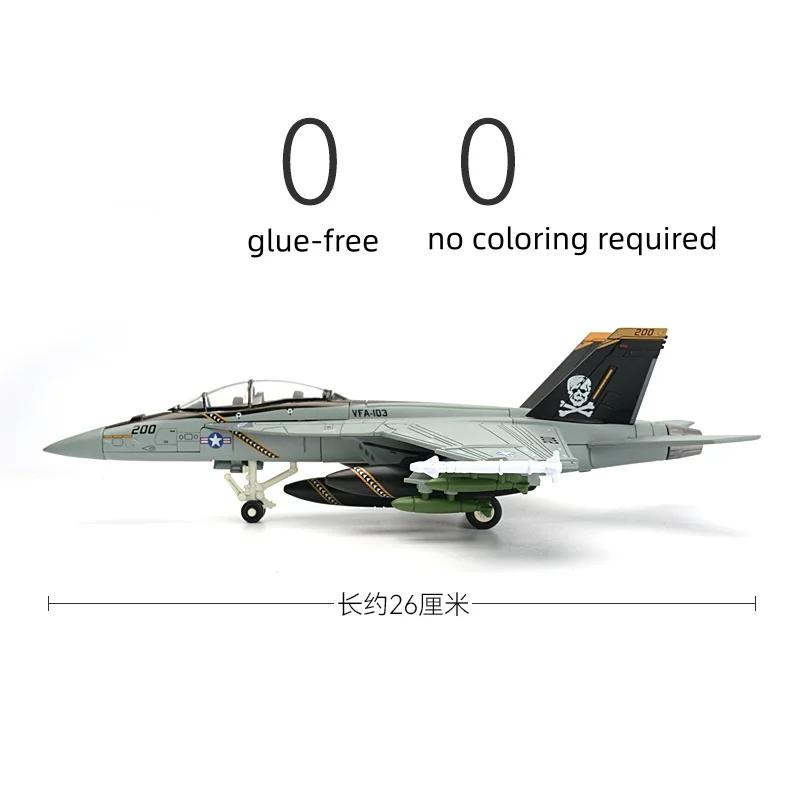 Blocs de construction de la série militaire créative 1:72, modèle d'avion d'attaque Super Hornet US 