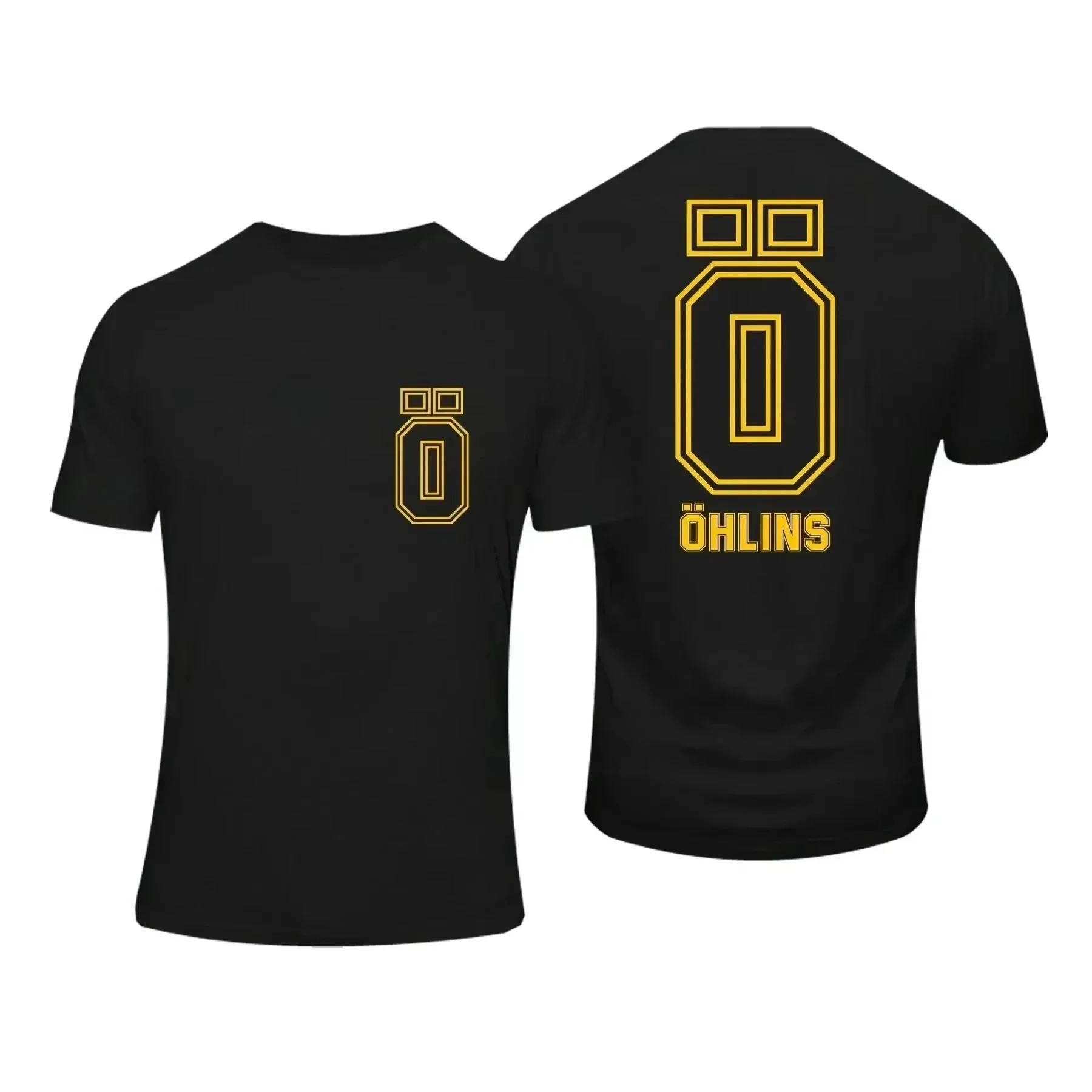 T-shirt à manches courtes pour hommes, Ohlins Shock Suspension, voiture, moto, sport, course, été, d