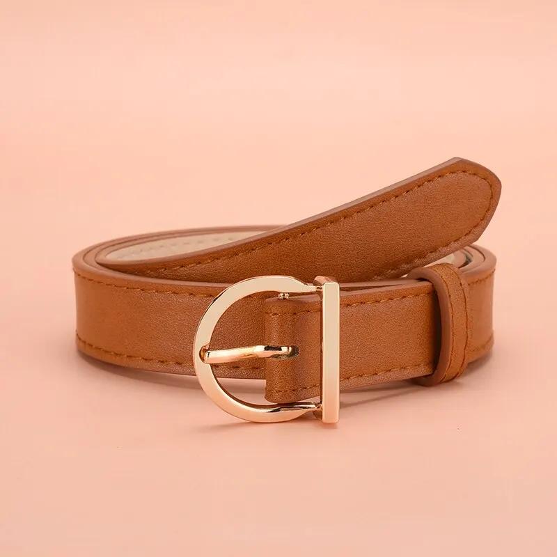 Ceinture en cuir PU coupe-vent pour femme, véritable, luxe, doux, pantalon cargo, jean, mode, broche