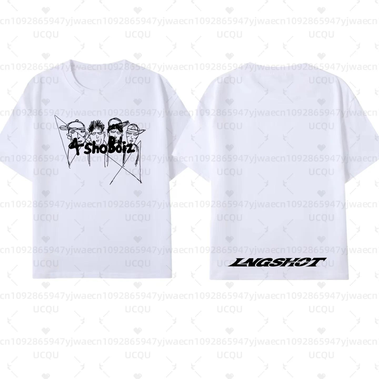 T-shirt LNGSHOT Kpop Fashion Jay Park pour hommes et femmes, t-shirt à manches courtes de haute qual