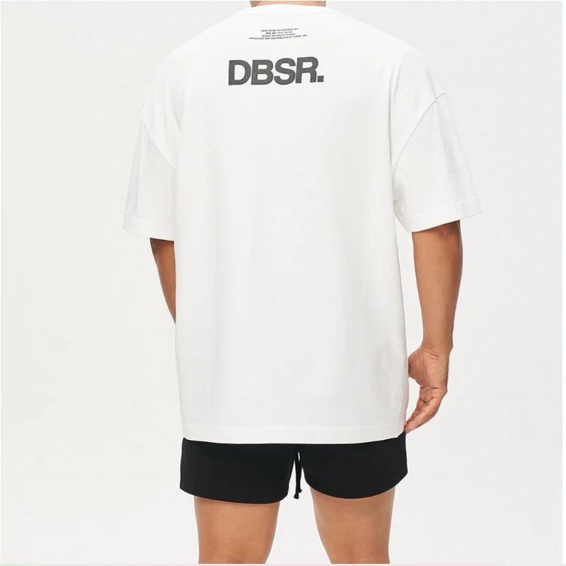 Combinaison de fitness pour homme avec physique musculaire, T-shirt à manches courtes, respirant et 