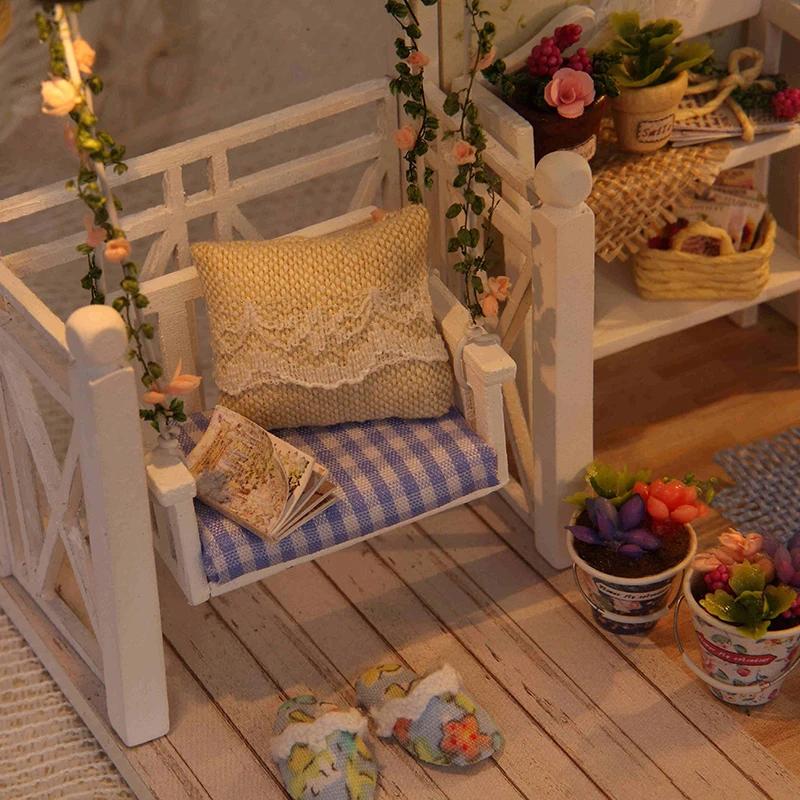 Mini maison de poupée chaton, Puzzle 3D, Kit de construction de maquettes, décoration créative de ch