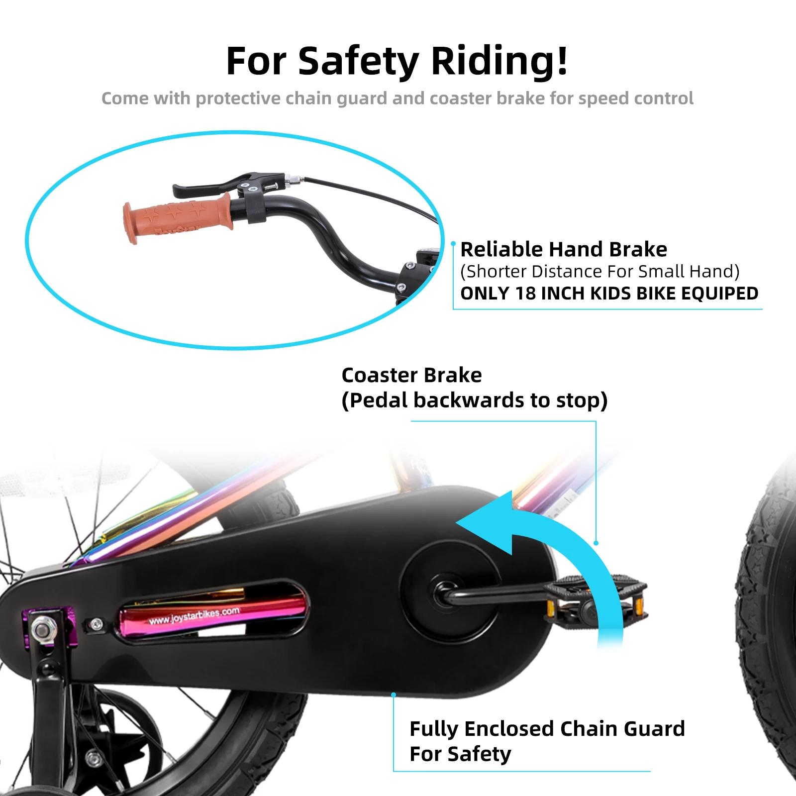 YSTAR-Vélo de style BMX pour enfants avec roues d'entraînement, chaîne US Warehouse, garçons et fill
