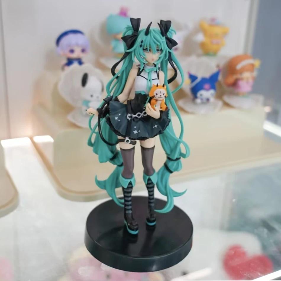 Anime Hatsune Miku Cos raton laveur démon oreilles de chat cannelle Kawaii Miku fille Anime Figure P