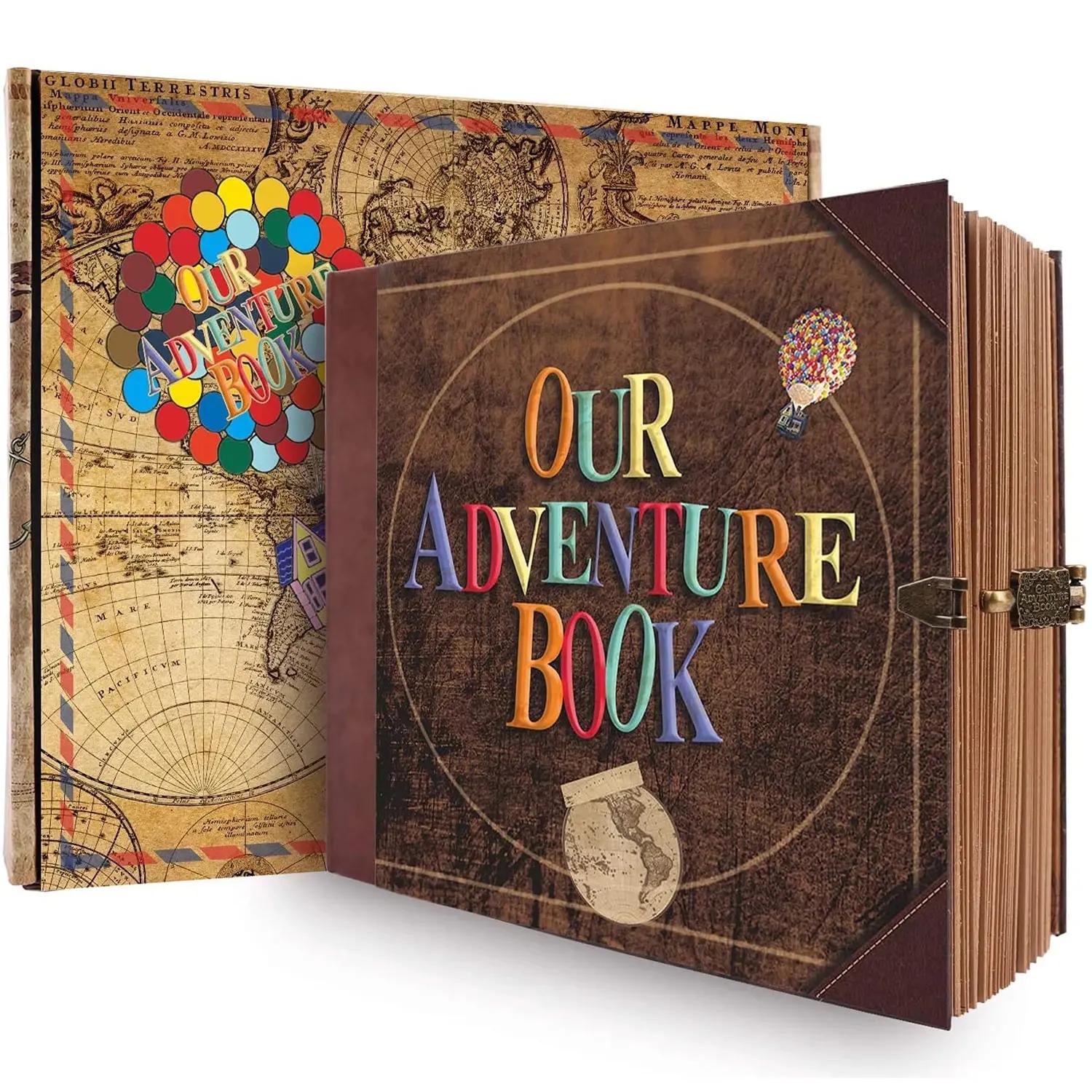 Notre Livre d'Aventure de 146 Pages, Album de Style Rétro, Journal de Voyage, Bricolage, Photo, Fait