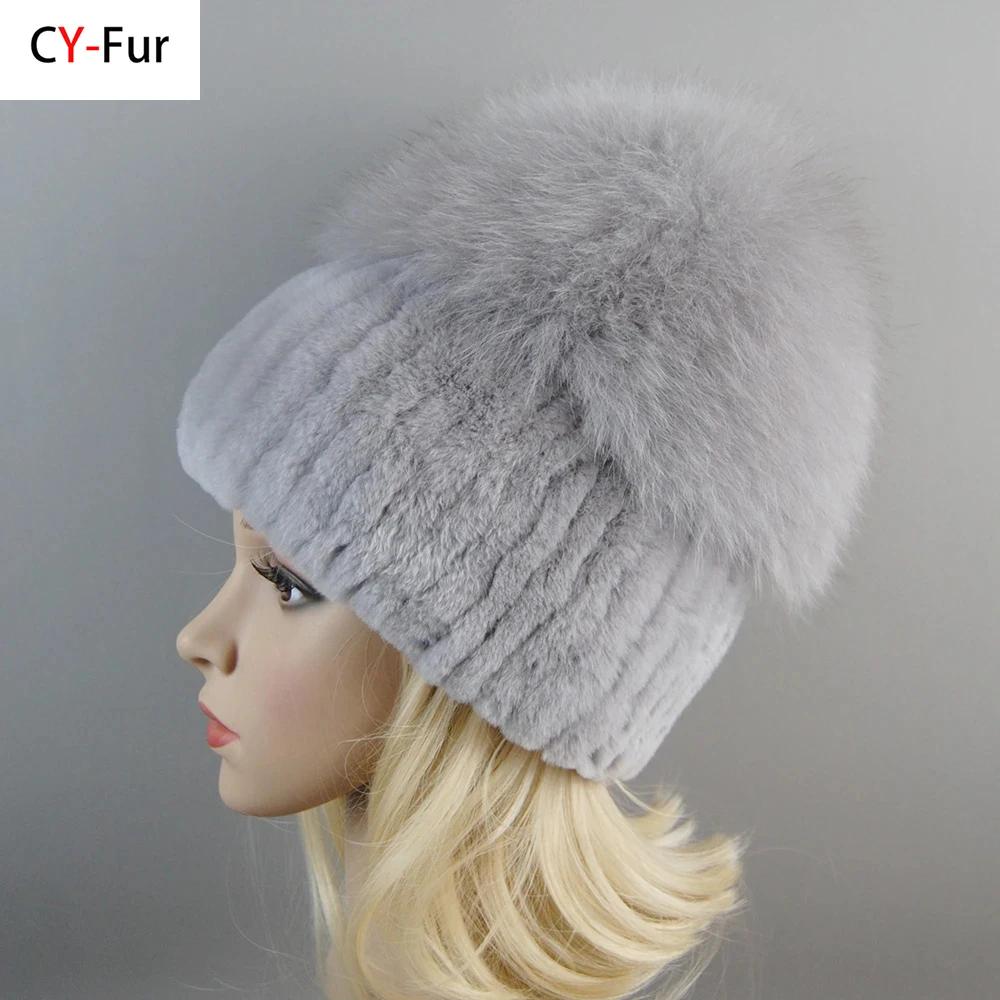 Russie nouveau Style femmes réel véritable fourrure de renard bonnets chapeau filles naturel réel Re