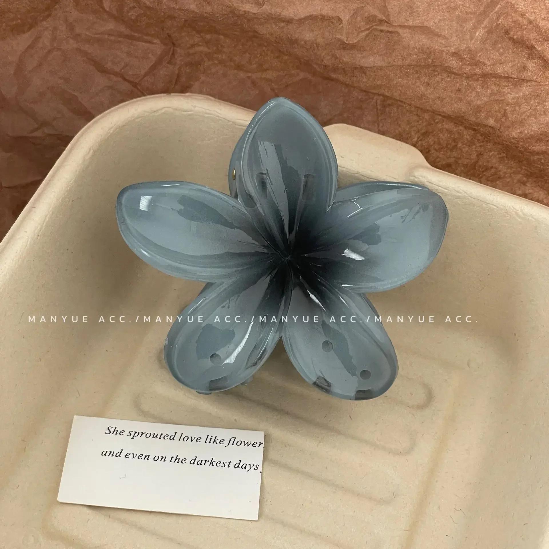Pinces à cheveux hawaïennes dégradées, griffes à fleurs, grande taille, mode, épingle à cheveux pour