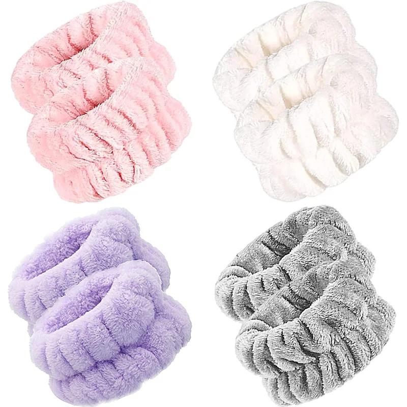 Bandeau de poignet en microfibre absorbant pour le lavage du visage, serviette de poignet, bandeau d