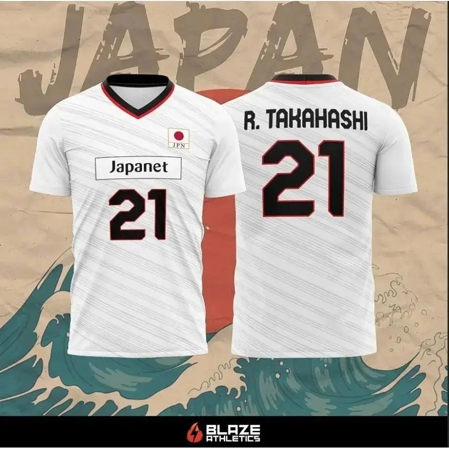 Maillot de volley-ball japonais pour hommes et femmes, vêtements R.Takahashi No.21 Ishikawa No.14, T