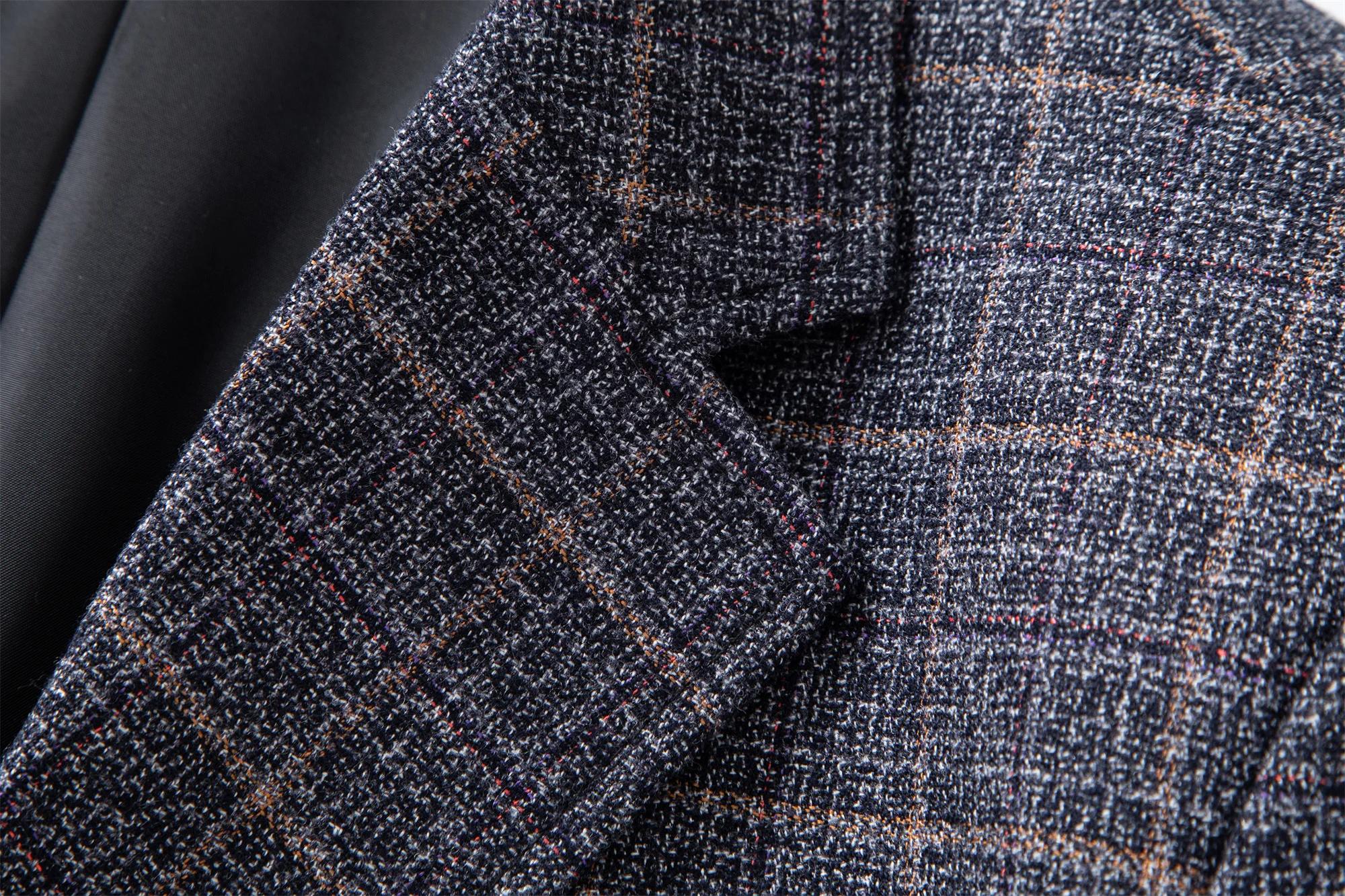Costume rayé costume à carreaux pour hommes veste pour hommes costume d'affaires décontracté pour ho