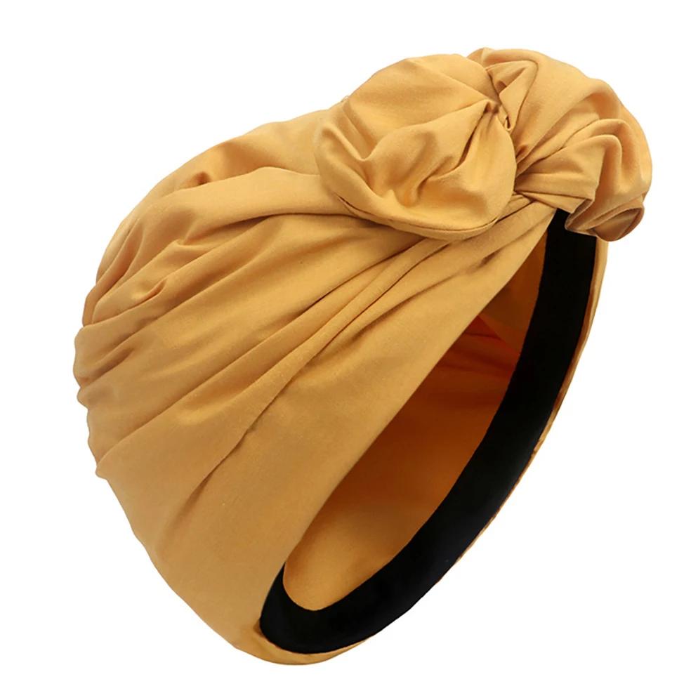 Femme musulman foulard casquette coton bandeau africain bandeau élégant rétro Turban pour dames bonn