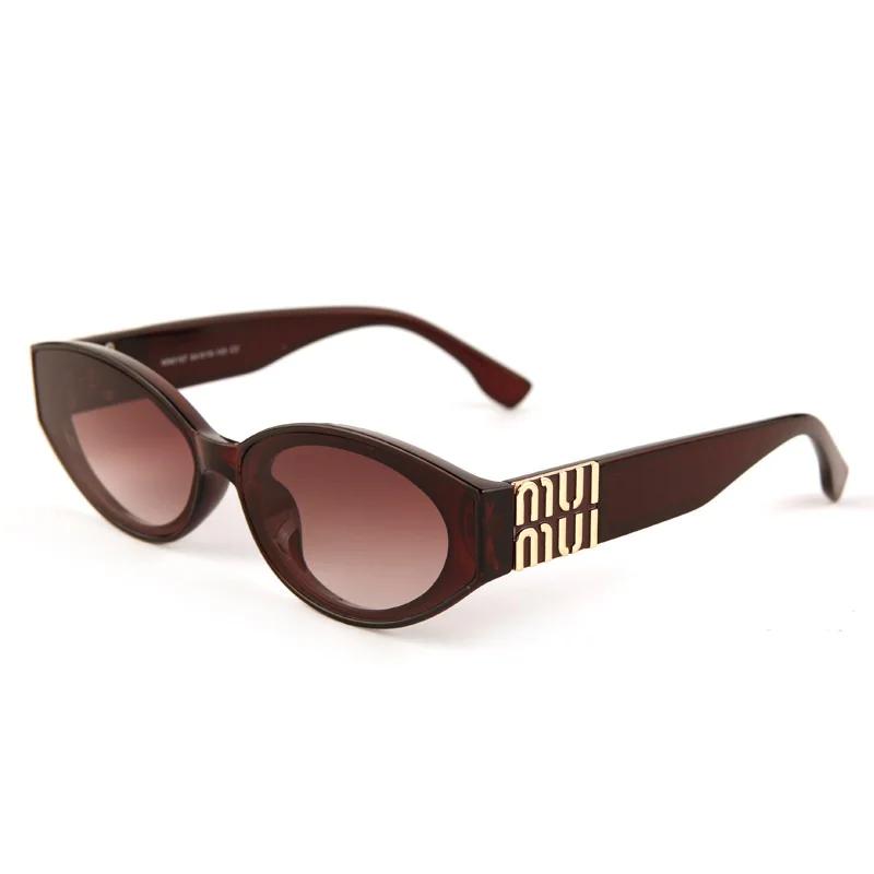 Lunettes de soleil Glamour Fashion 2025 pour femmes, lunettes de créateur ovales de luxe pour hommes