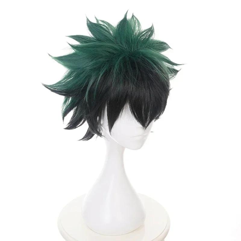 Perruque courte synthétique résistante à la chaleur pour cosplay My Hero Academia Midoriya Izuku Bak