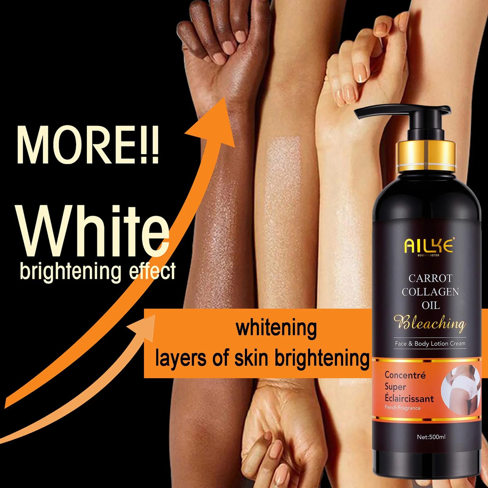 AILKE Lotion pour le corps blanchissante, réduit les taches foncées, même le teint, avec collagène e