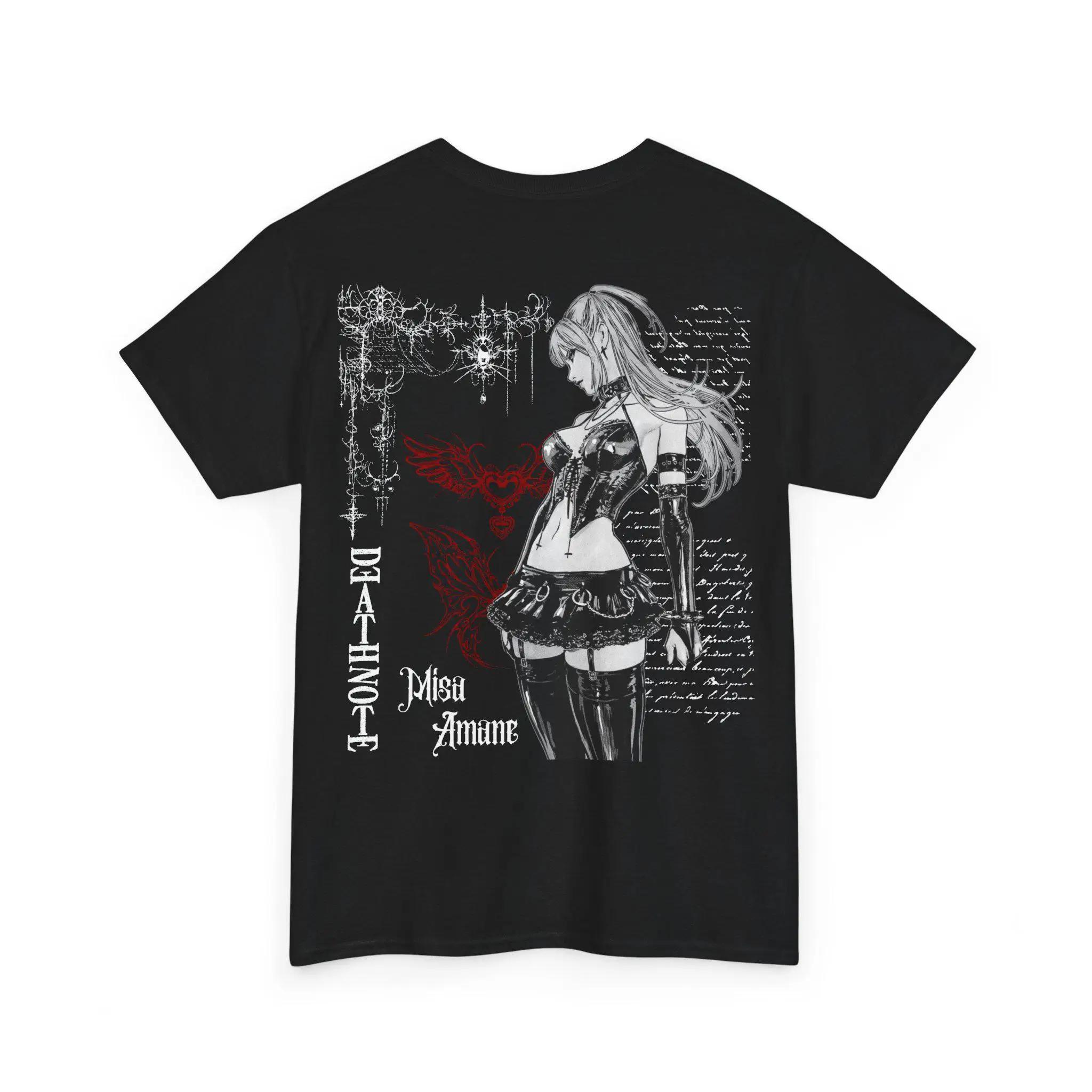 Offres spéciales du Nouvel An, T-shirt Death Note Misa Amane, T-shirt graphique Anime, T-shirt unise