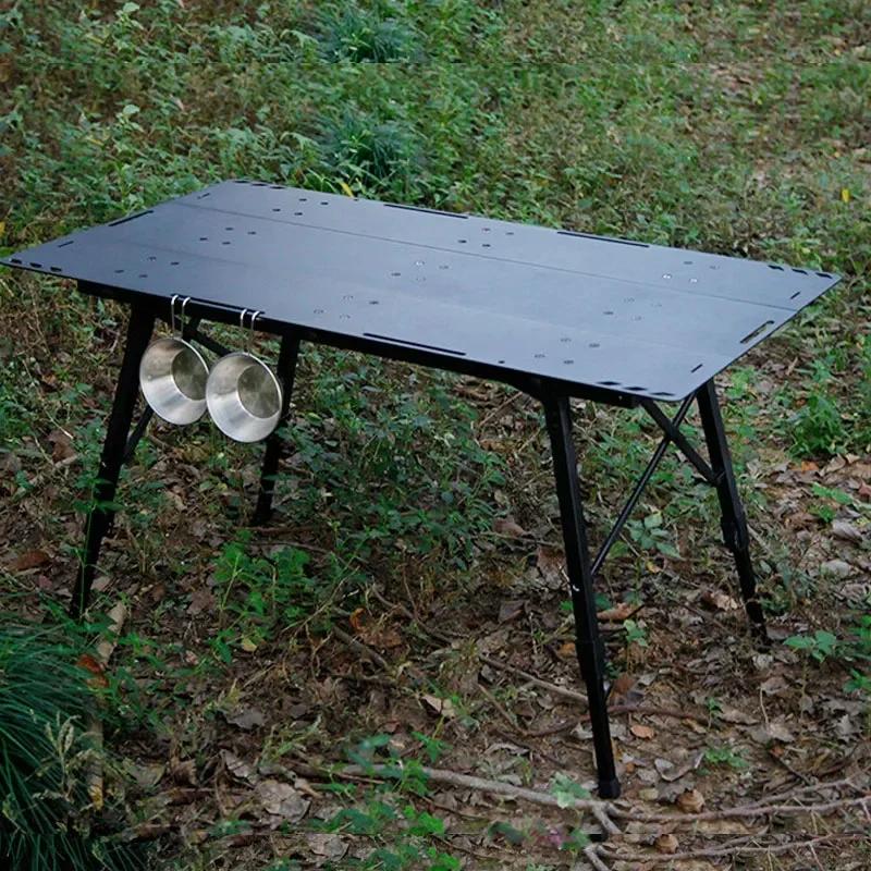MOEYE Table tactique de Camping en alliage d'aluminium Table pliante Portable Tables de pique-nique 